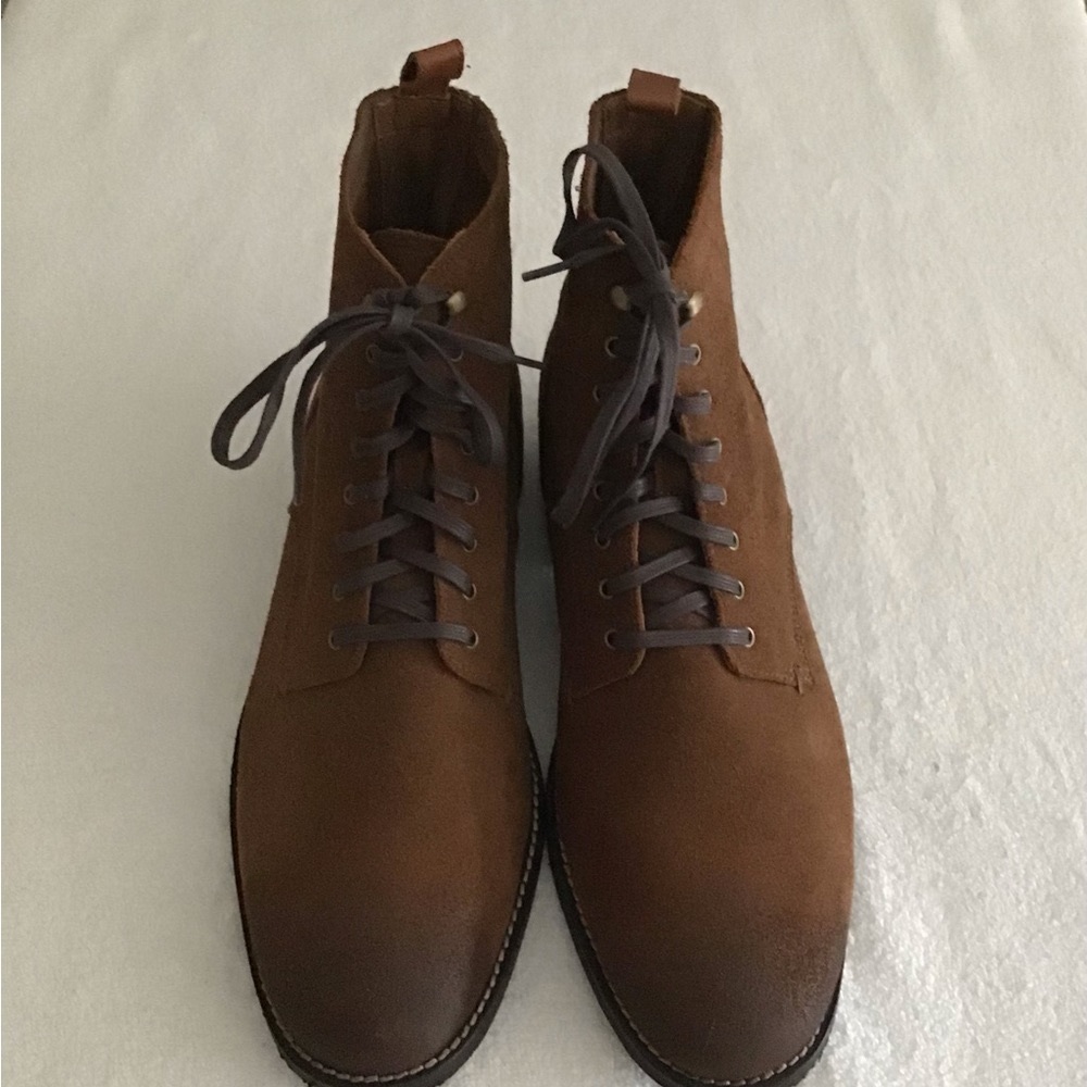 NWOT Cole Haan M 10W Feathercraft Grand Leather Ankle Boot, Dogwood Suede
